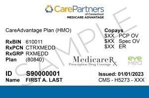Carepartners of Connecticut HMO Member Card
