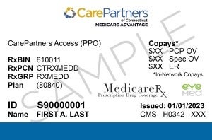 Carepartners of Connecticut PPO Member Card