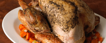 Mom's Roasted Turkey with Butternut Squash and Asparagus