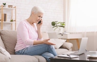 Woman talking on the phone