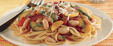 Linguine with Cannellini Beans and Summer Squash