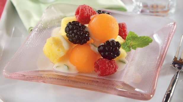 Fruit Salad Lemon Mint Yogurt Dressing