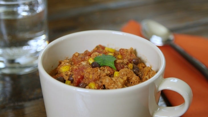 slow cooker turkey and black bean chili